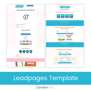 Video or Webinar Replay Sales Page - Leadpages Template | Summer Bright