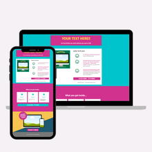 Easy Freebie Lead Magnet Page - Leadpages Template | Pink Cyan