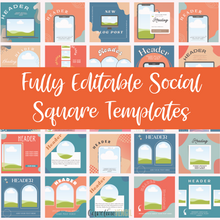 MEGA Promo Graphics or Social Media Squares Bundle - Canva Templates | Groovy Glam