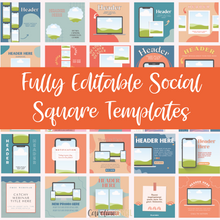 MEGA Promo Graphics or Social Media Squares Bundle - Canva Templates | Groovy Glam