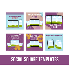Canva Tempate Bundle | Purple Blues