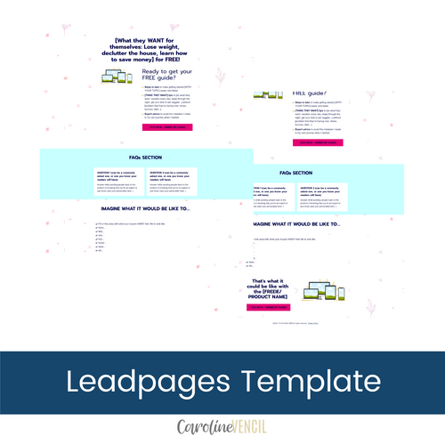 Customizable Sales Page - Leadpages Template | Navy