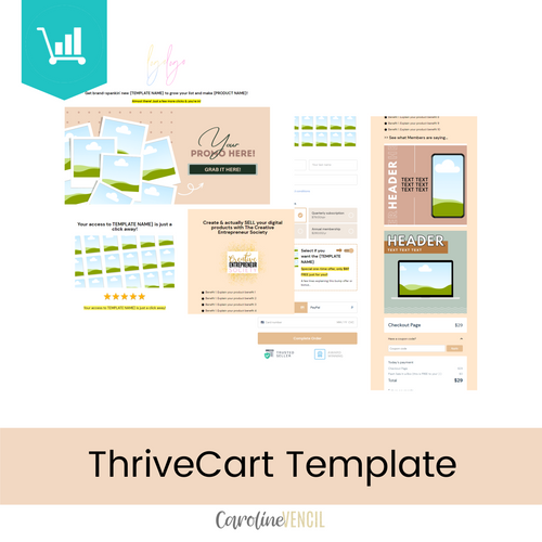 Checkout Page ThriveCart Template | Cream Soda