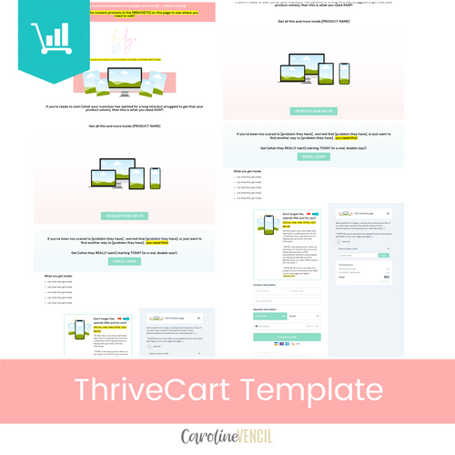 Checkout Page ThriveCart Template | Watermelon Mint