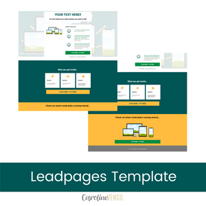 Customizable Sales Page - Leadpages Template | Meadow