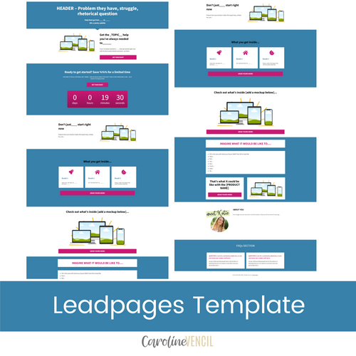 Customizable Sales Page - Leadpages Template | Blueberry