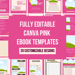 Ebook, Lead Magnet or Digitial Product Canva Templates | Peachy Pink