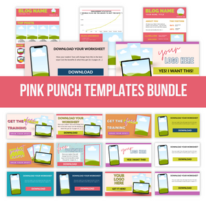 Complete Funnel Creation & Promotion Bundle - Canva Templates | Pink Punch