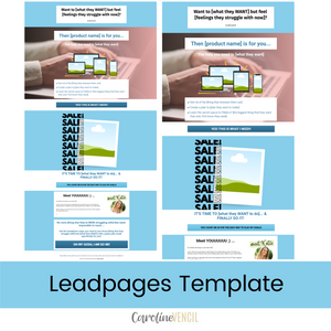 Customizable Sales Page - Leadpages Template | Sky Blue