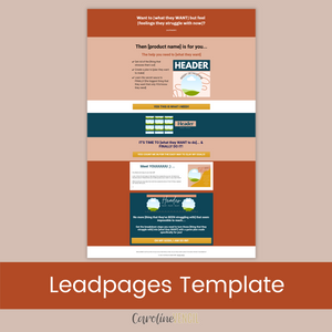 Lead Magnet or Sales Page - Leadpages Template | Harvest Hues