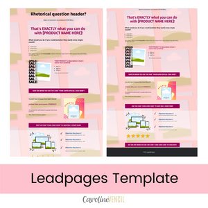 Customizable Sales Page - Leadpages Template | Rose