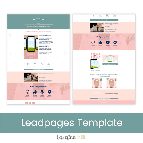Tripwire or Limited-Time Offer Sales Page - Leadpages Template | Moody Peach