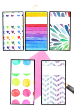 Rainbow Patterns Printable Cash Envelopes {Set of 5}