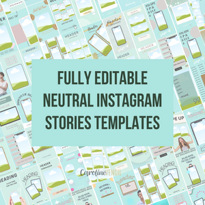 MEGA Instagram Stories Bundle - Canva Templates | Sea Green