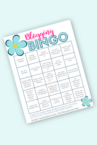 Blogging Bingo Card