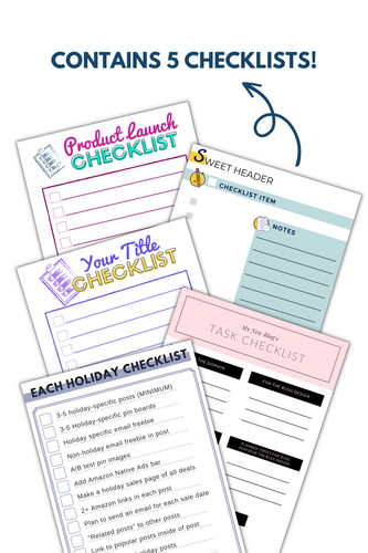 Printable Checklist Canva Template - Set of 10 | Lavender Mint
