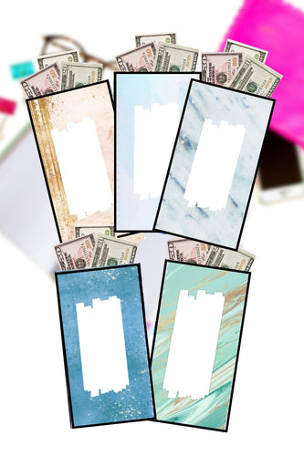 Marble Printable Cash Envelopes {Set of 5}