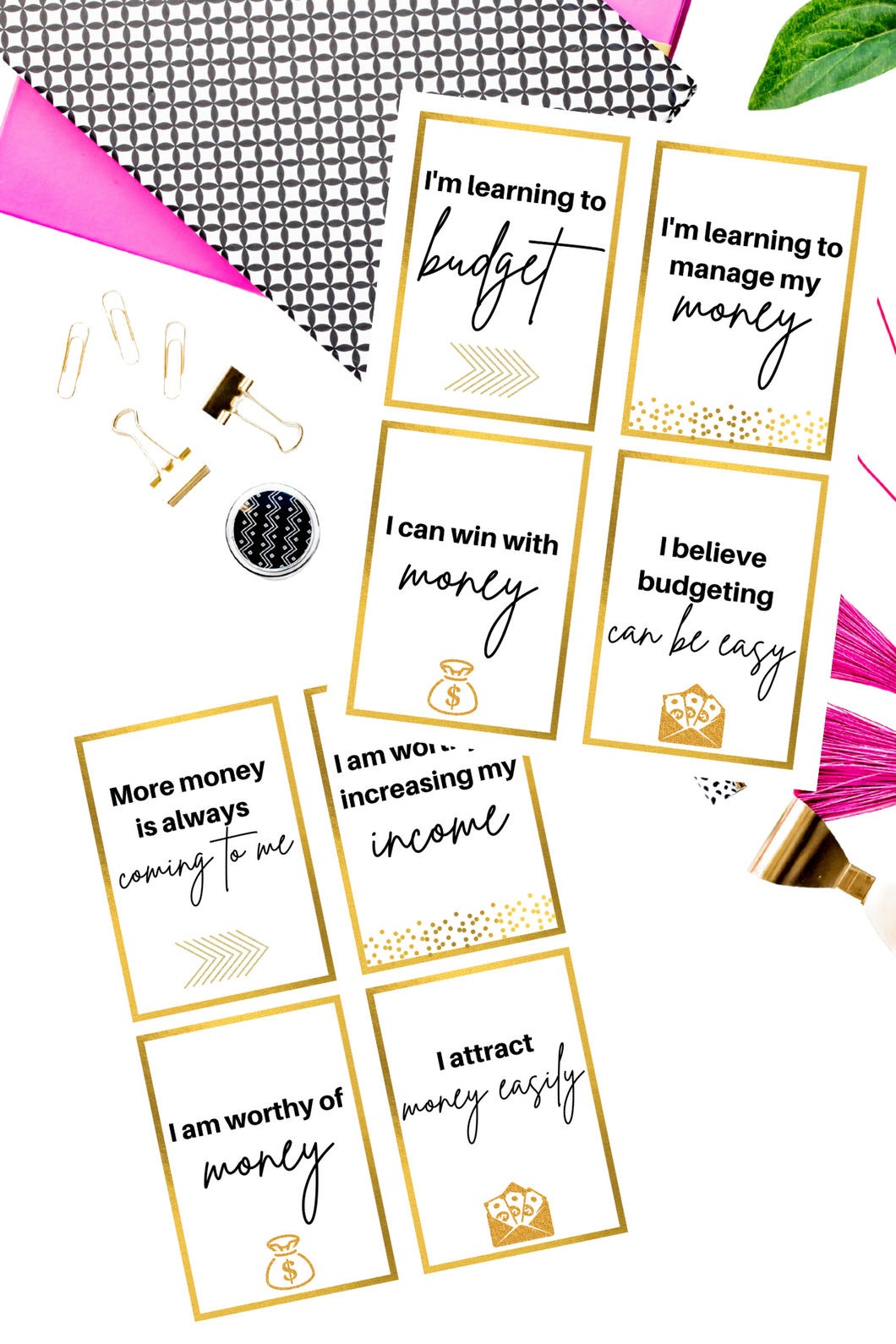 Money Affirmations Printable Cards {2 pages}
