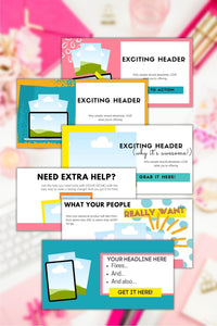 Opt-in Boxes Canva Templates - Set of 15 | Sunshine