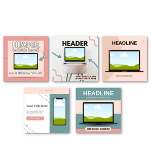 Complete Funnel Creation & Promotion Bundle - Canva Templates | Muted Pastel